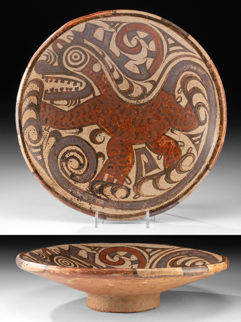 Cocle Polychrome Plate Crocodilian, ex-Tillou (1 of 4)