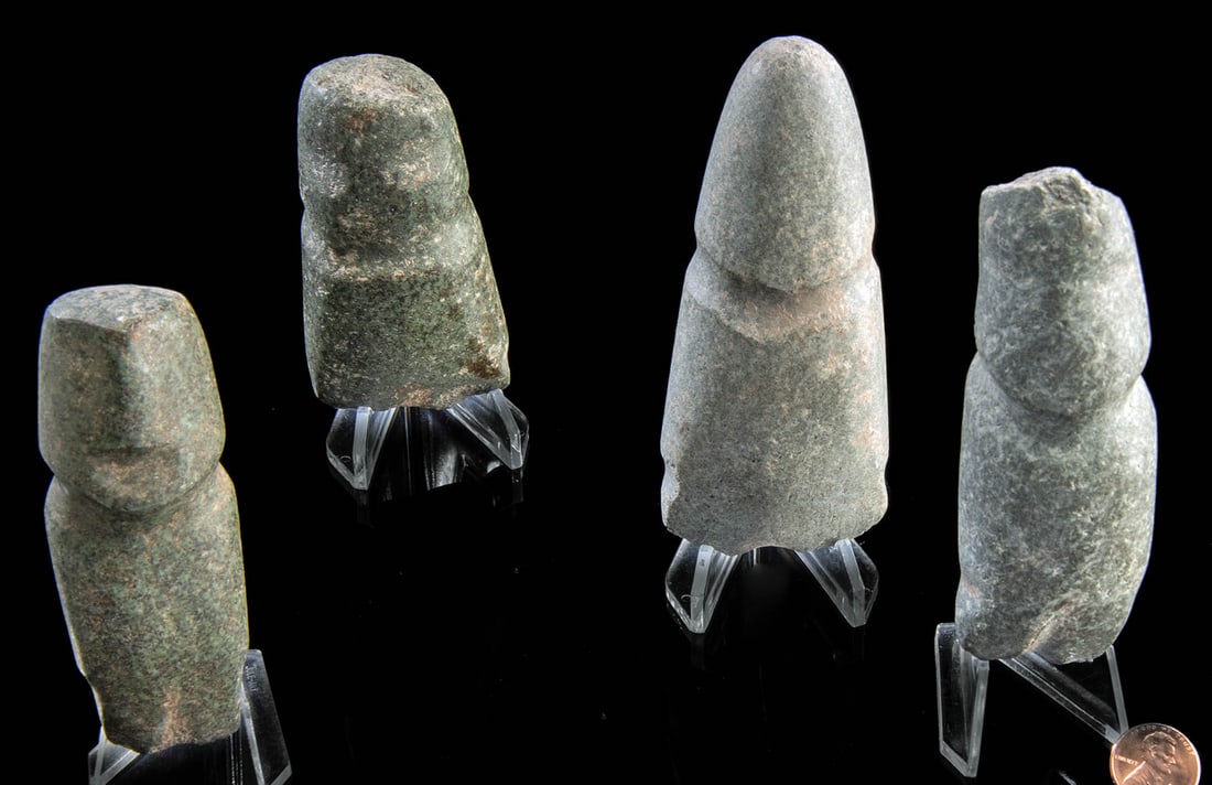 Guerrero Mezcala Greenstone Axe God Figures (1 of 1)