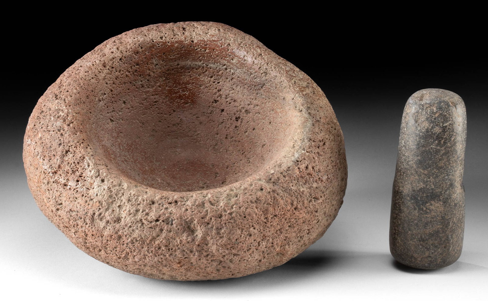 Prehistoric Anasazi / Hohokam Stone Mortar + Pestle (1 of 2)