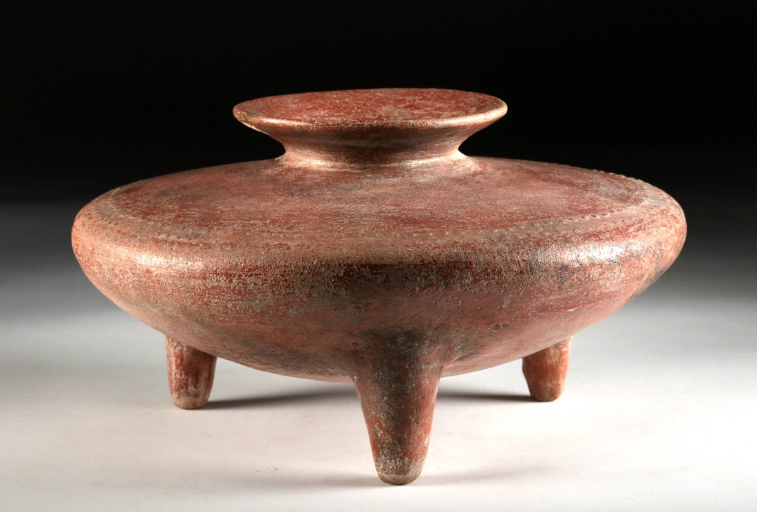 Colima Redware Tripod Vessel, ex-Bonhams (1 of 5)