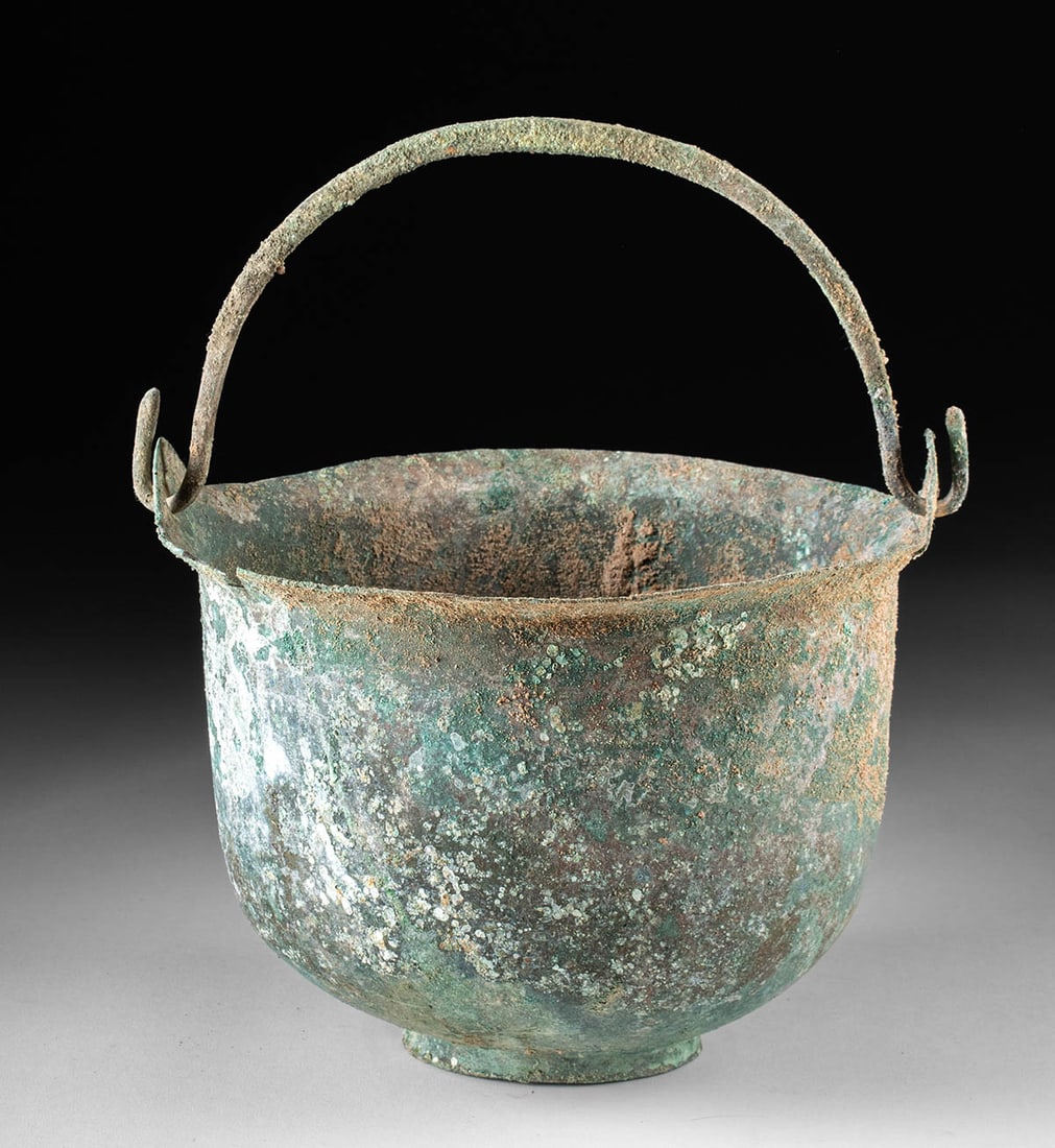 Roman Imperial Brass Situla with Bail Handle (1 of 4)