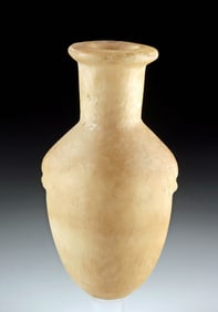 Egyptian Alabaster Pilgrim’s Flask Heart Form