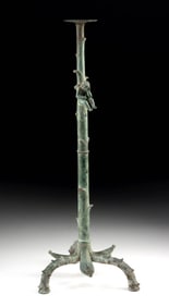 Roman Bronze Candelabrum w/ Winged Eros, ex-Christie's