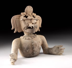 Mayan Terracotta Bust of Huehueteotl, ex-Sotheby's
