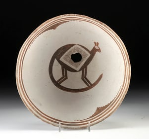 Prehistoric Mimbres Bowl, Feline / Coati Motif, TL Tested