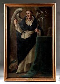 17th C. Jose Garcia Hidalgo Painting, San Vicente Ferrer