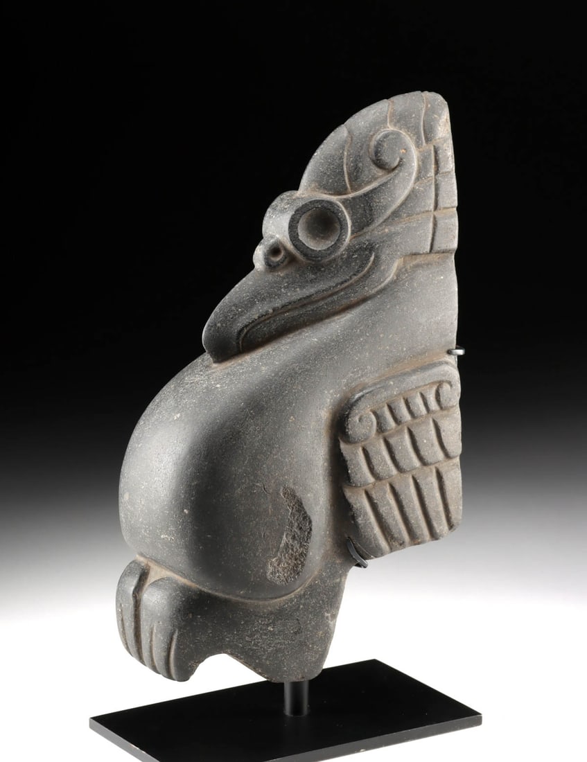 Impressive Veracruz Basalt Hacha (Stylized Bird of Prey) (1 of 4)