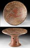 Gran Coclé Macaracas -Type Pedestal Dish Saurian, ex-Tillou