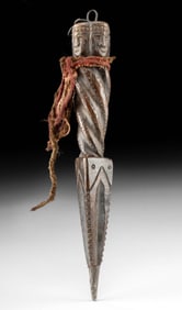 Tibetan Wood Phurba Knife w/ Four Faces