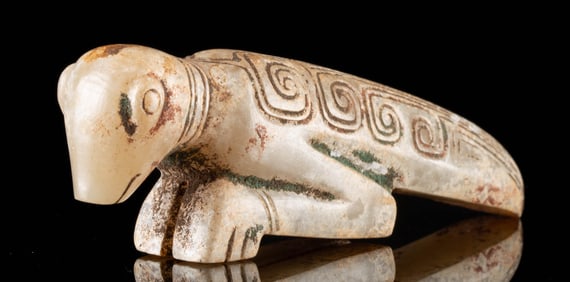 19th C. Chinese Qing Jade Praying Mantis