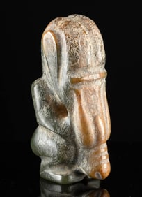 19th C. Chinese Qing  Jade Figural Pendant