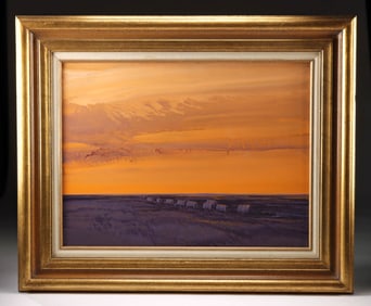 Buffalo Kaplinski Painting - "Crossing the Plains..."