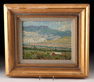 Kent Lemon Painting "Bluffs in Blue" (1988)