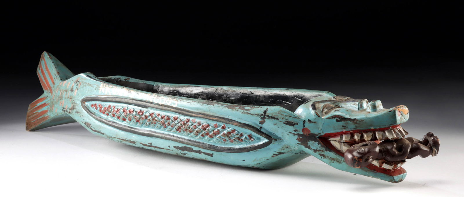 Ghana Akan Folk Art Wooden Slave Trade Boat (1 of 5)