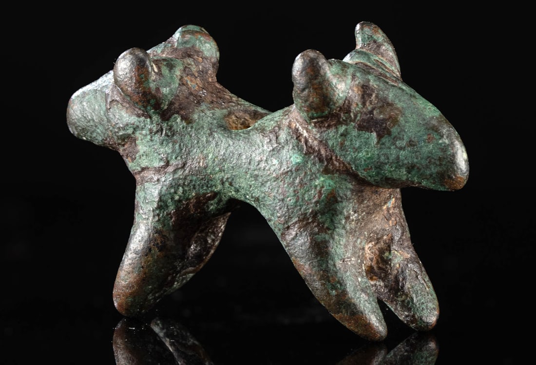 Italic Bronze Double Headed Bull Figure (1 of 4)