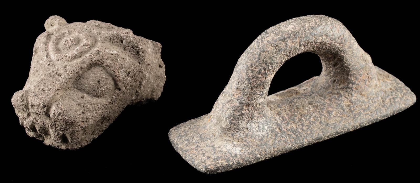Costa Rican Basalt Mano & Jaguar Head (1 of 3)
