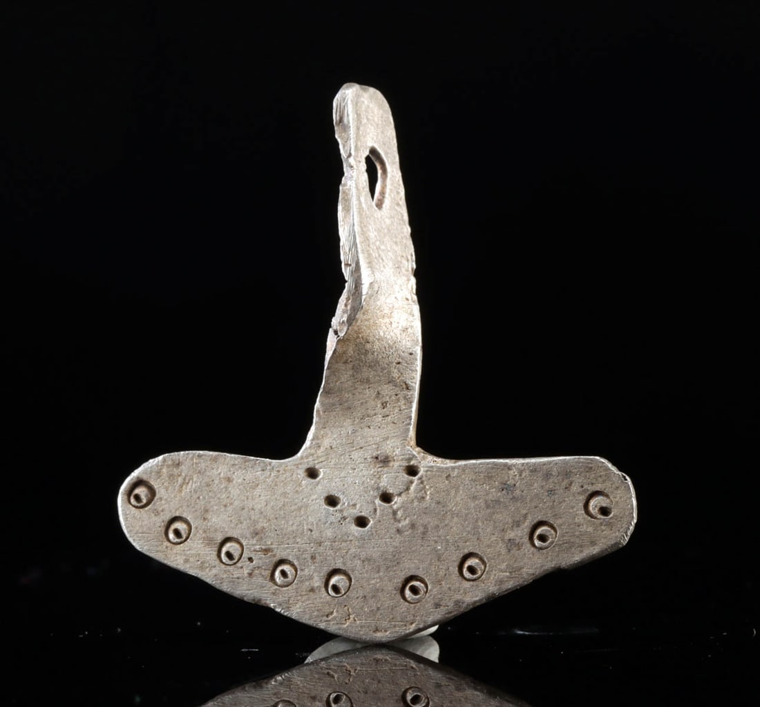 Viking Silver Mjolnir Pendant, Thor's Hammer (1 of 2)