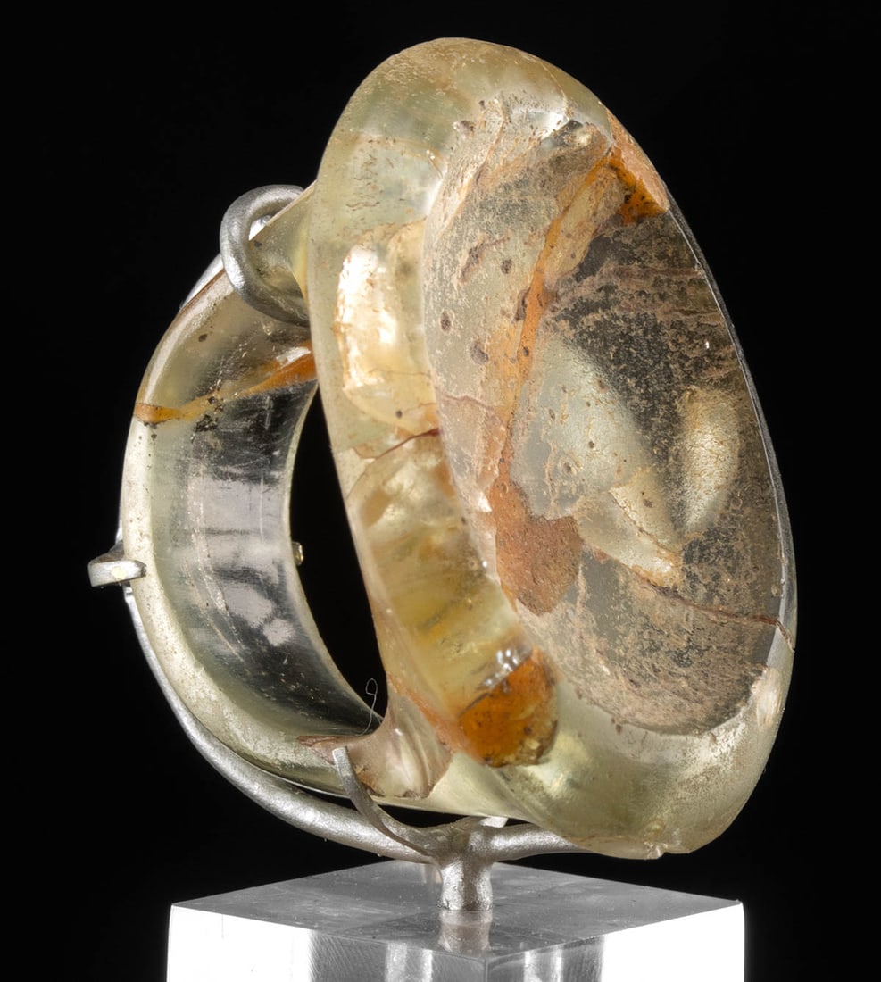 Greek Hellenistic Glass Ring w/ Concave Oval Bezel (1 of 3)