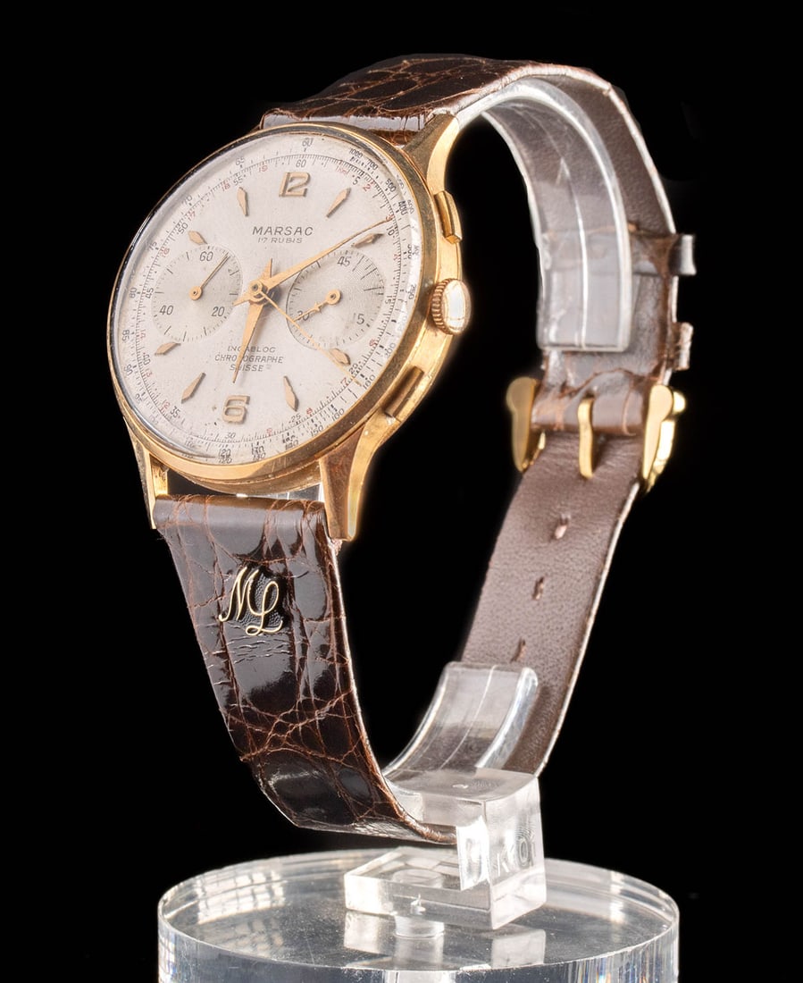 Marsac Chronographe Suisse 18K Rose Gold Men's Watch (1 of 3)