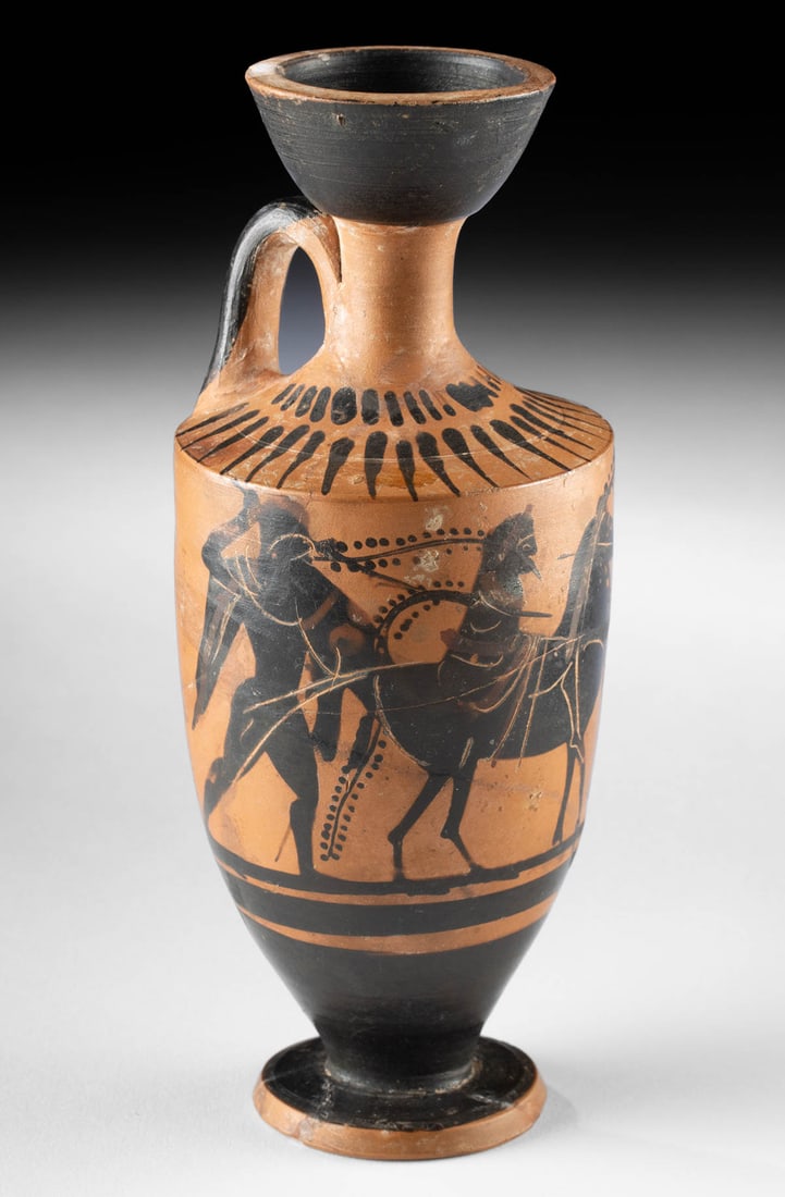 Greek Attic Black-Figure Lekythos, ex-Museum (1 of 4)