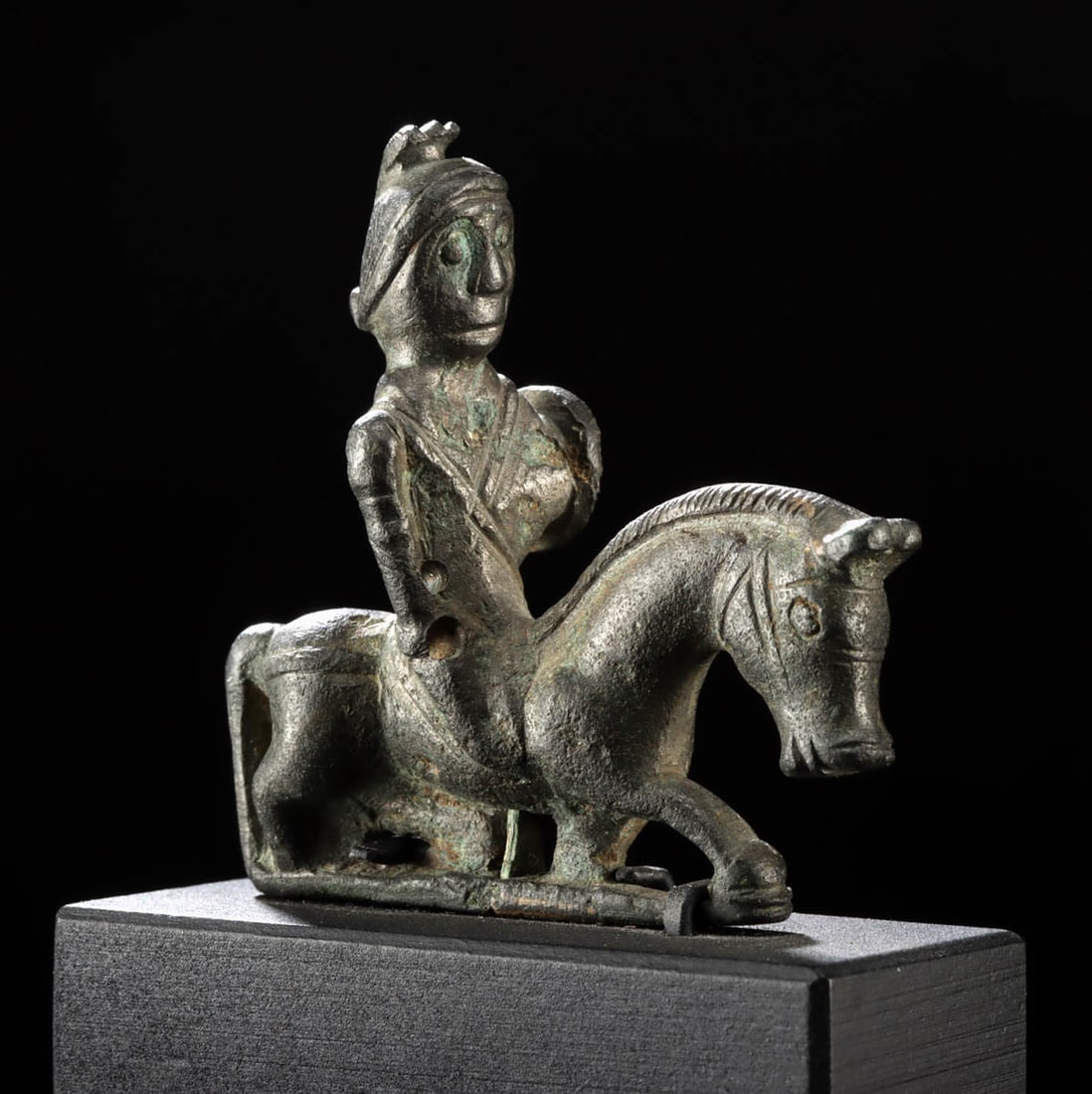 Romano-British Bronze Calvary Soldier Upon Horse (1 of 5)