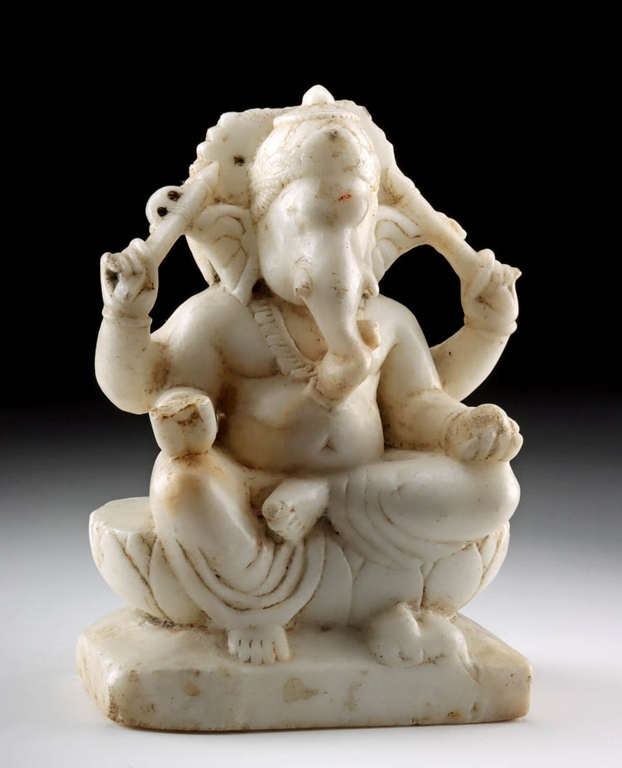 18th C. Indian Marble Statue of Elephant Headed Ganesha (1 of 4)