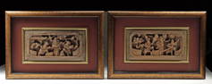 Early Chinese Wood Panels Immortals, Gods, Garden