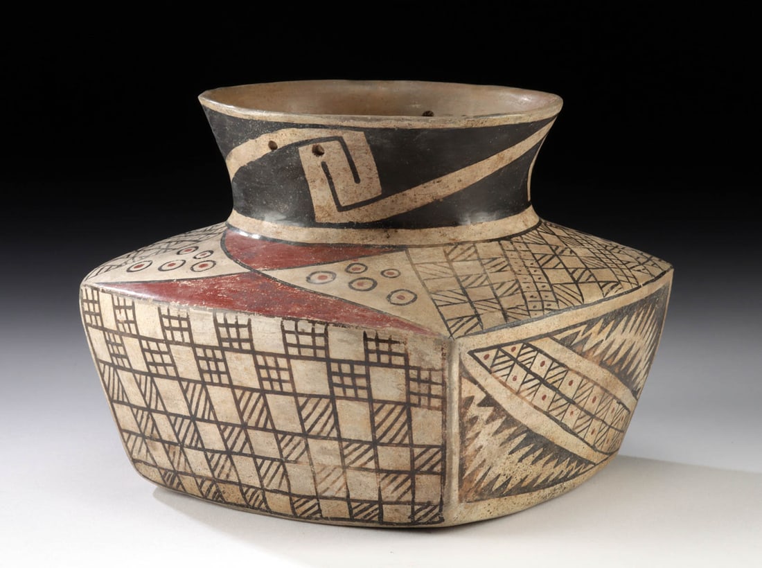 Rare Casas Grandes Ramos Polychrome Pottery Angular Jar (1 of 4)