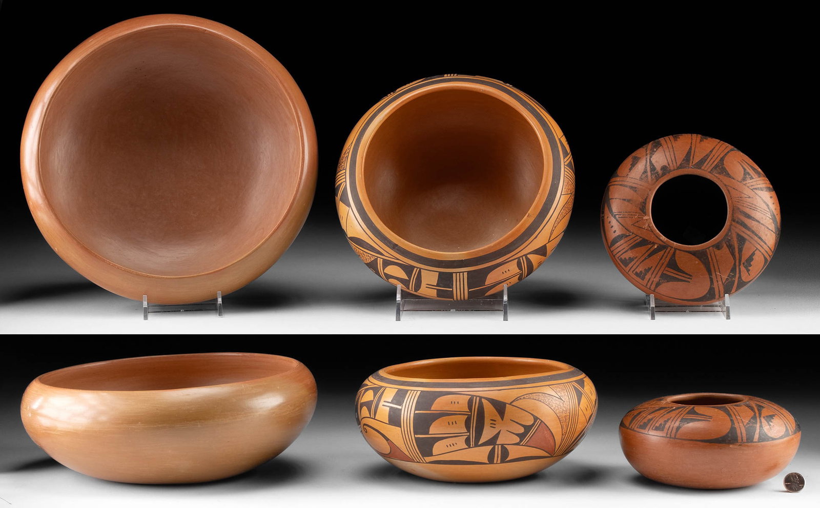 3 Hopi Pottery Bowl (1 Signed by G. Pavatea) (1 of 4)