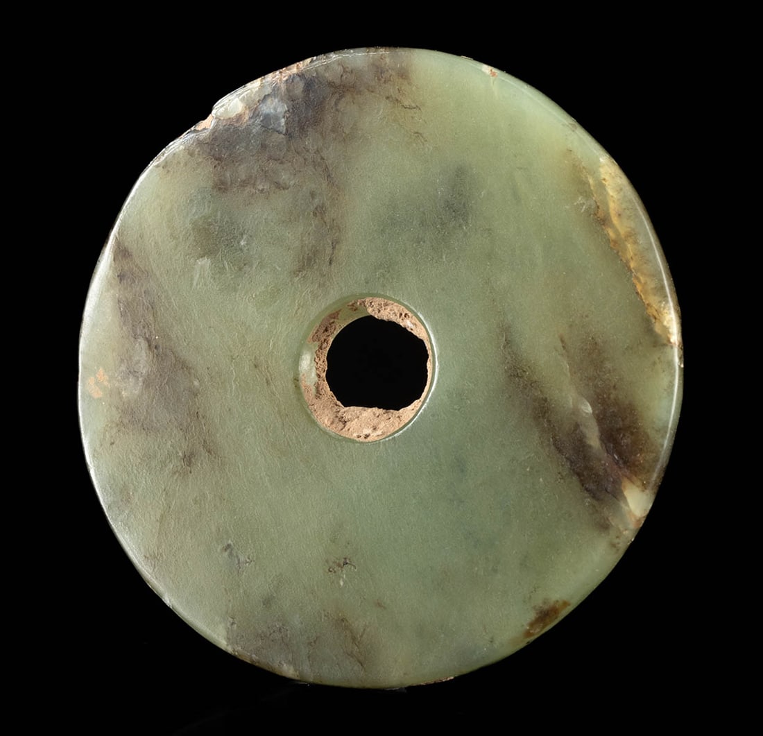 Neolithic Chinese Hongshan Jade Bi Disc (1 of 3)