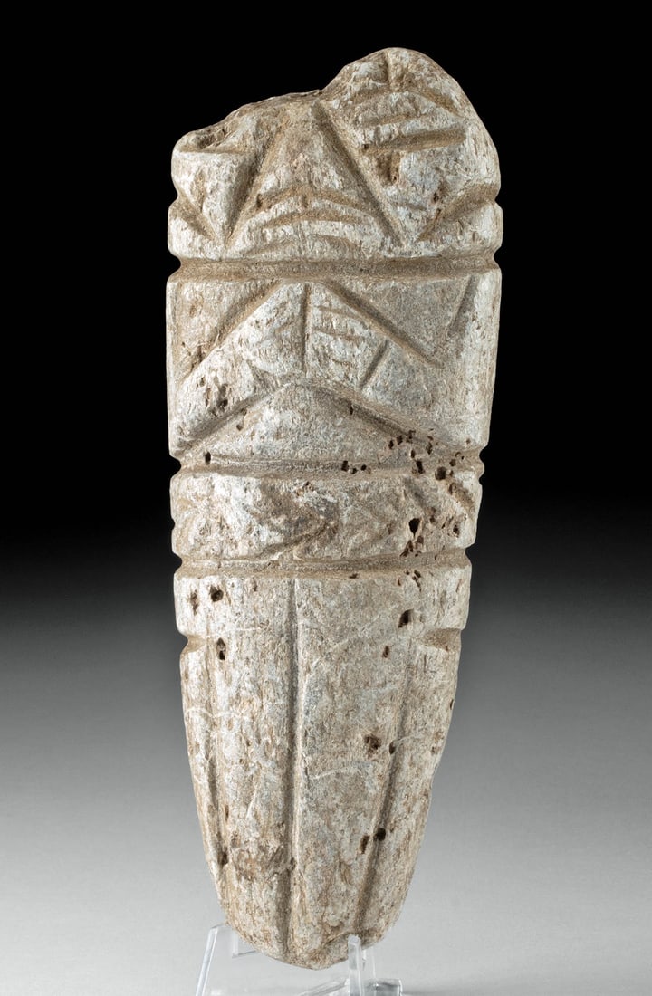 Tall Guerrero Mezcala Stone Figural Axe God (1 of 2)