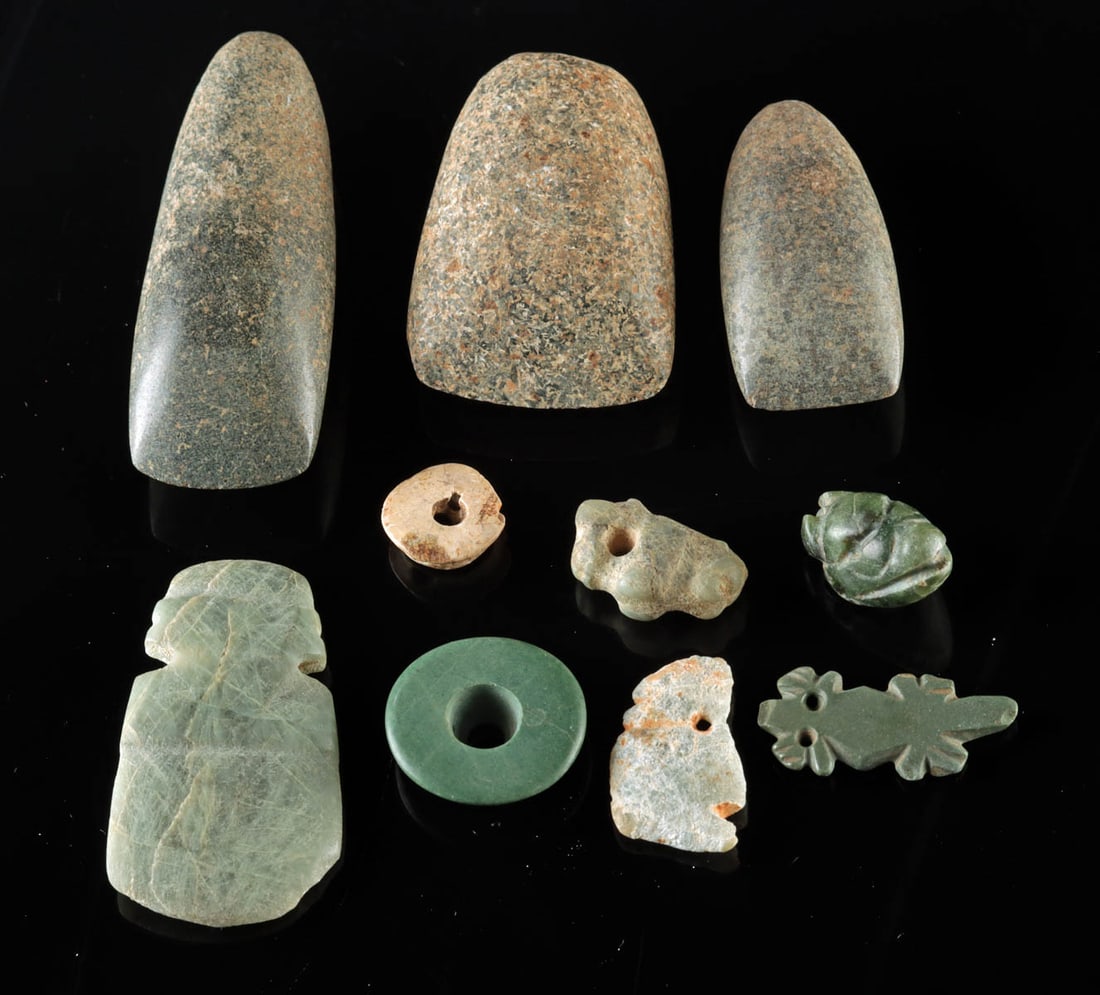 Costa Rican Stone Celts & Beads (1 of 2)