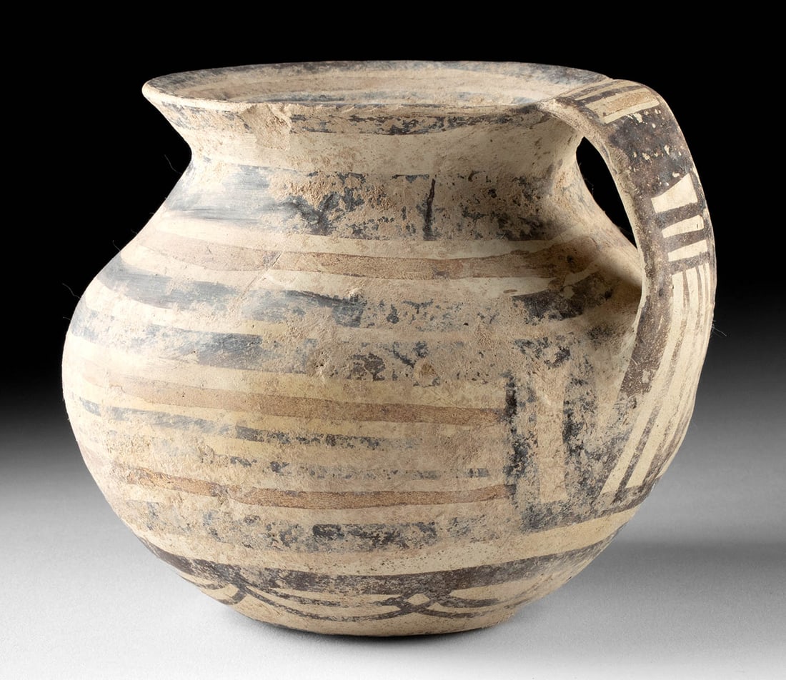 Daunian Polychrome Oinochoe w/ Linear Motifs (1 of 5)