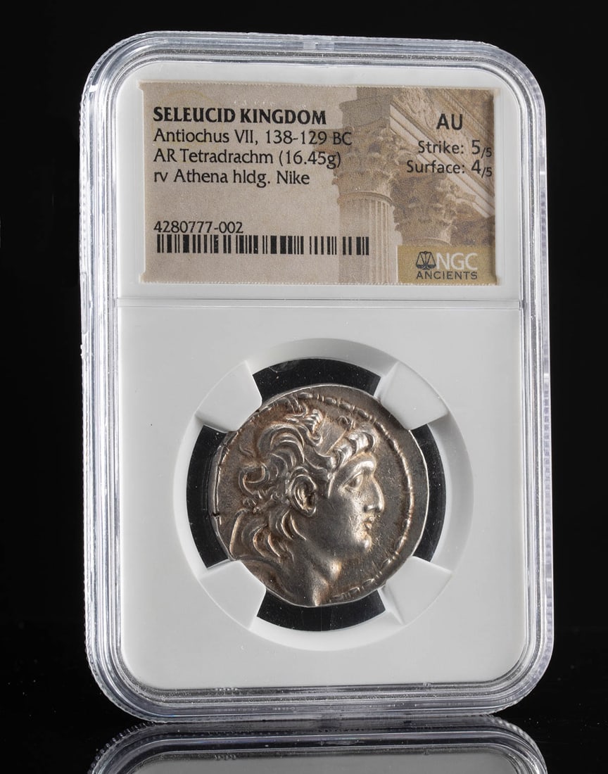 Seleucid Silver Tetradrachm Antiochus VII, NGC (1 of 2)