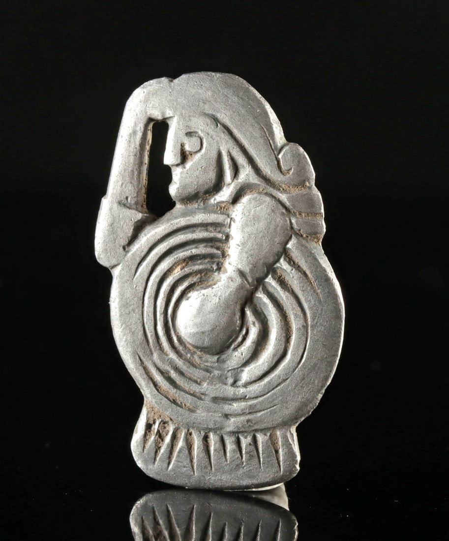 Rare Viking Silver Pendant - Valkyrie / Shield Maiden (1 of 2)