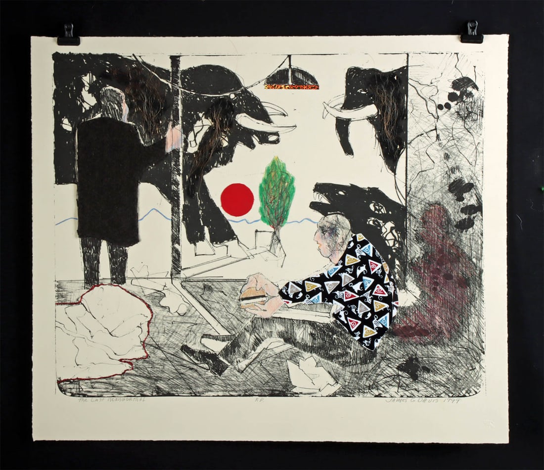 James G. Davis Mixed Media "The Last Neanderthal" 1999 (1 of 3)