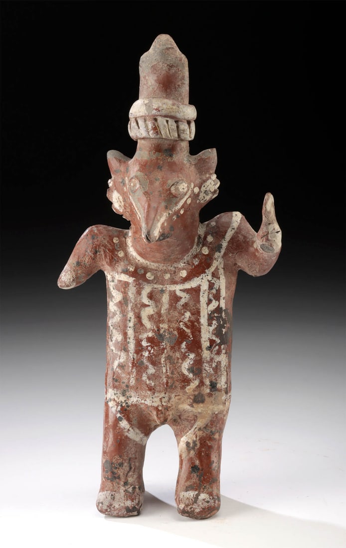 Tall Jalisco Pottery "Sheepface" Figure (1 of 4)
