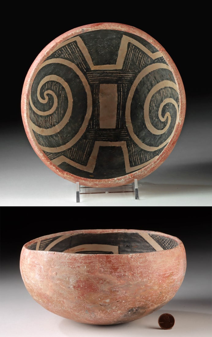 Prehistoric Anasazi Gila Polychrome Bowl w/ Spirals (1 of 4)