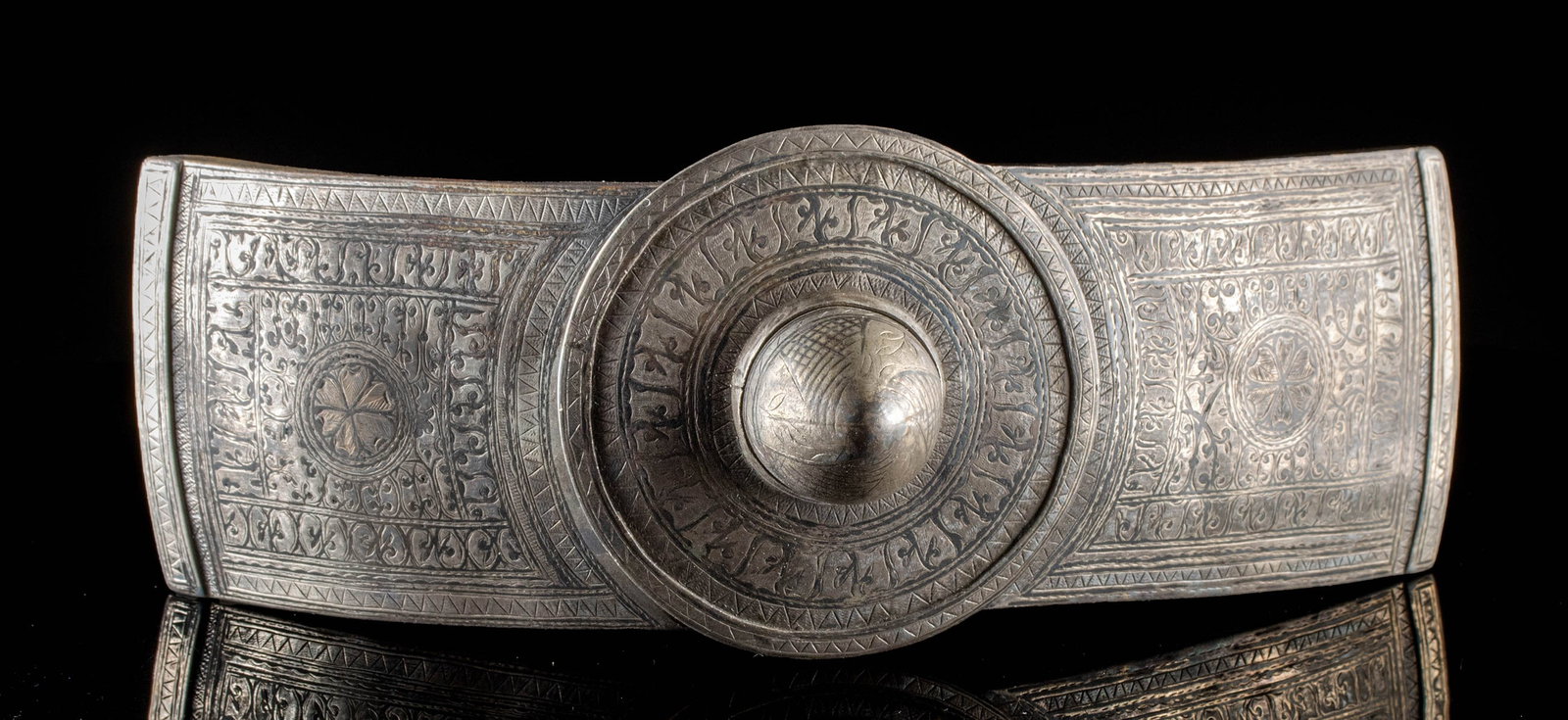 Large 19th C. Russian Silver Women's Belt Buckle (1 of 4)