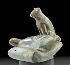 Inuit Stone Seal & Fox by J. Ningiok Kupirkrualuk