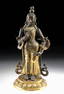 18th C. Mongolian Dolonnor Gilt Copper Bodhisattva