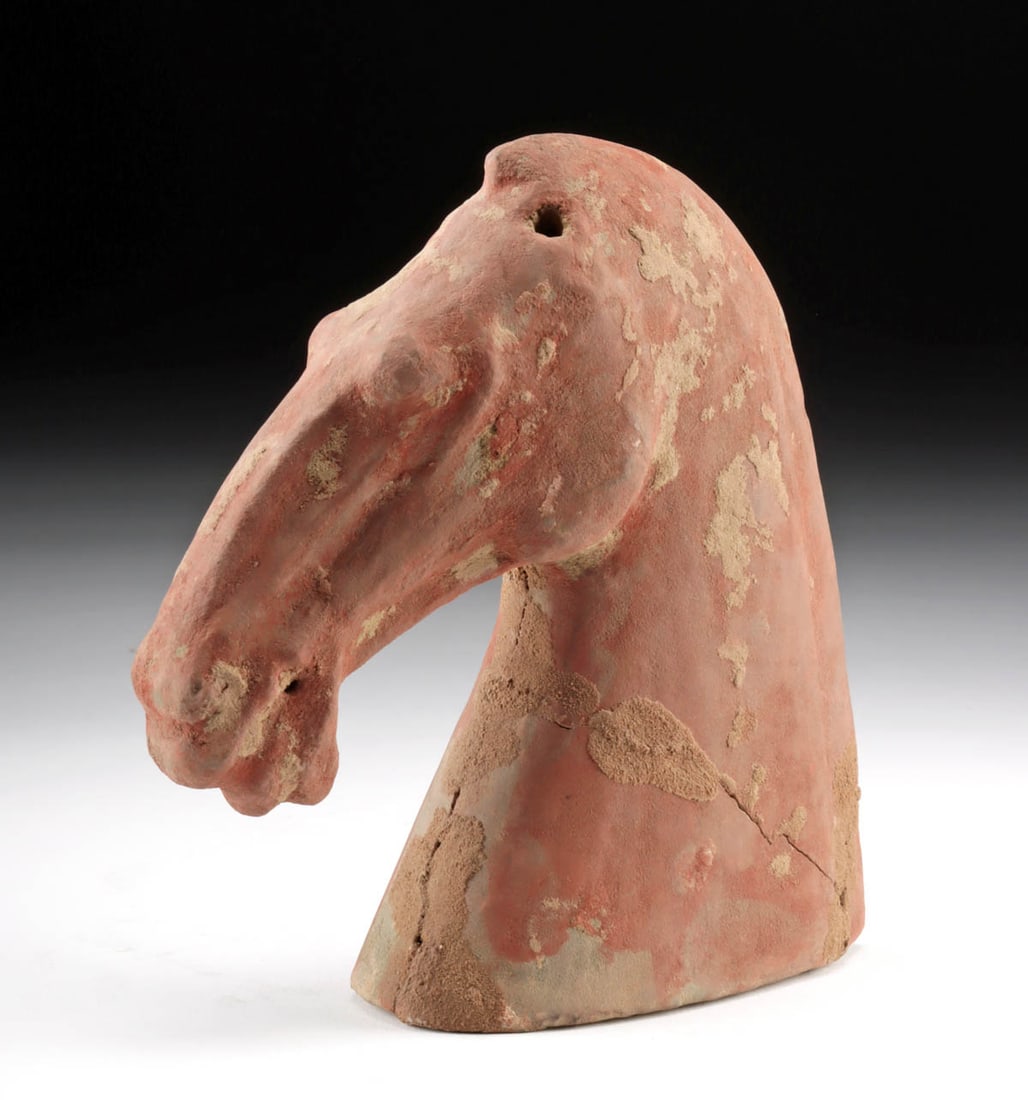 Ancient Chinese Han Dynasty Pottery Horse Head (1 of 4)