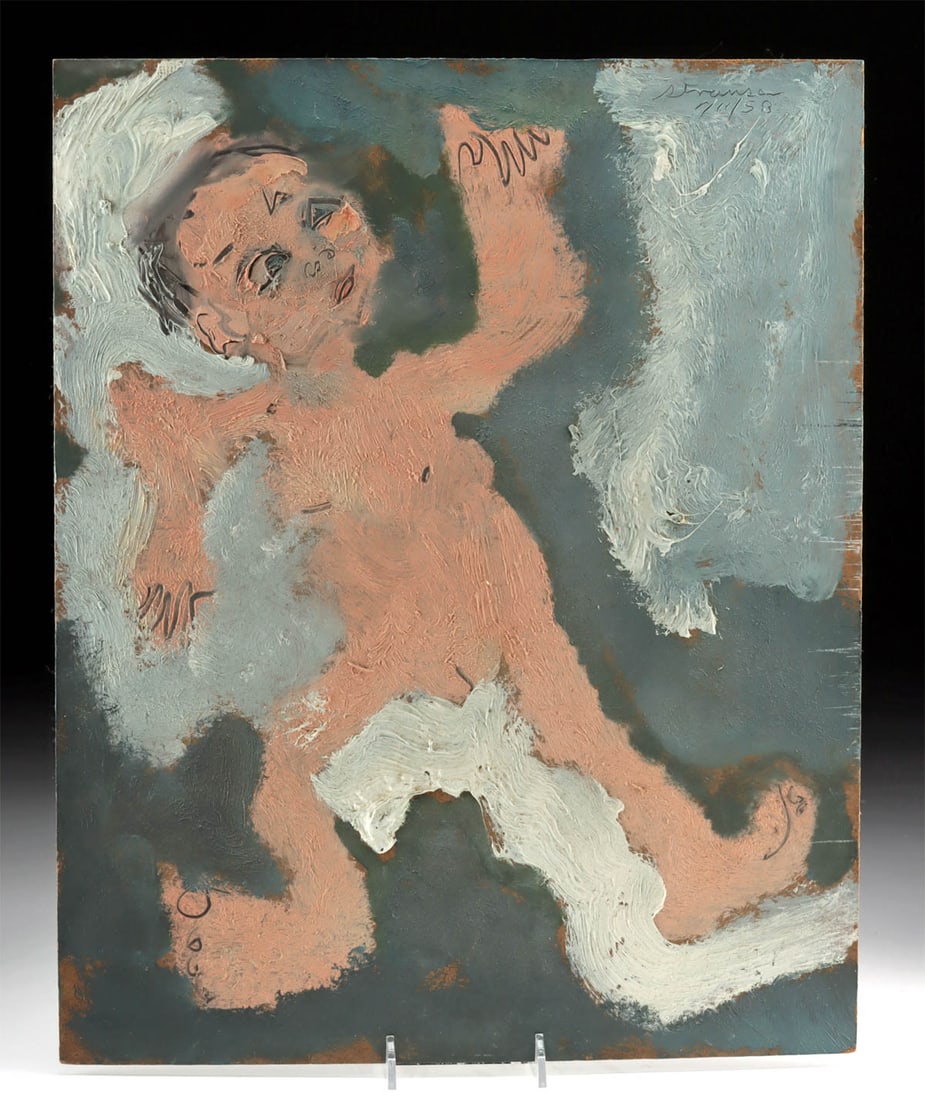 Sterling Strauser Painting - "Baby I" (1953) (1 of 2)