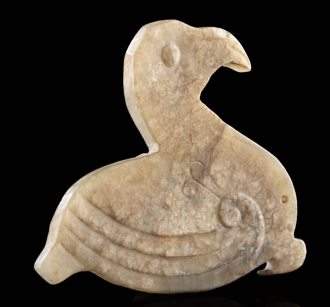 Chinese Nephrite Jade Bird Pendant Carving (1 of 3)