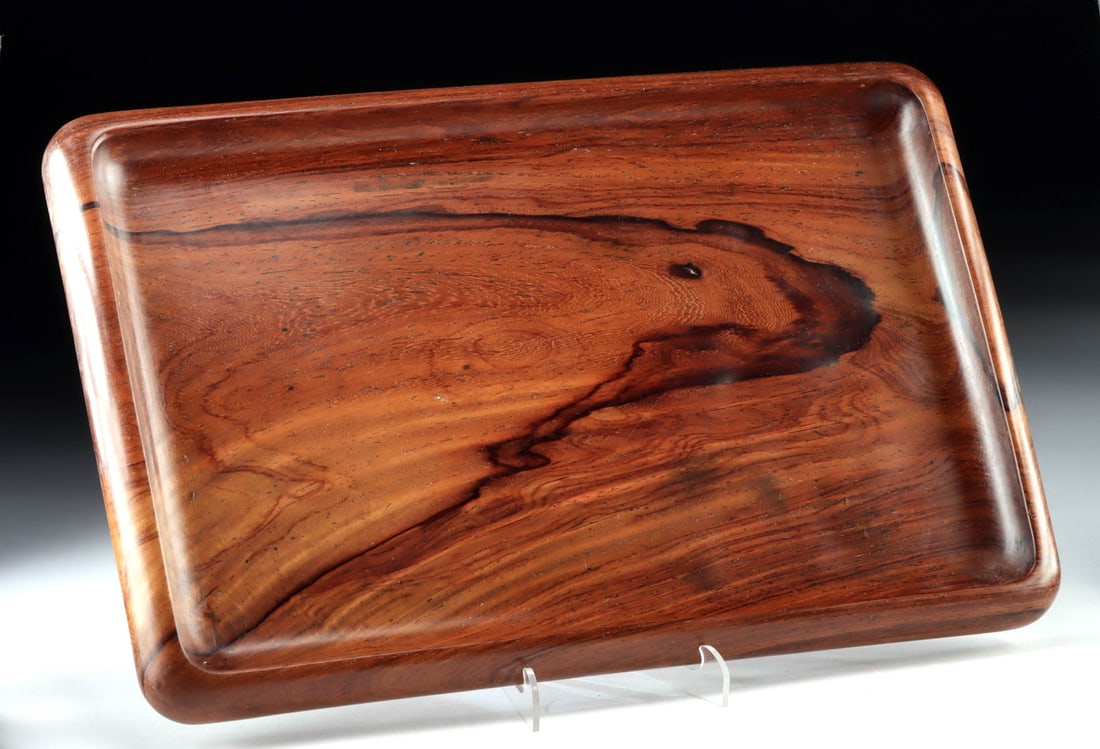 Fine 19th C. Chinese Qing Huanghuali Rosewood Tray (1 of 4)