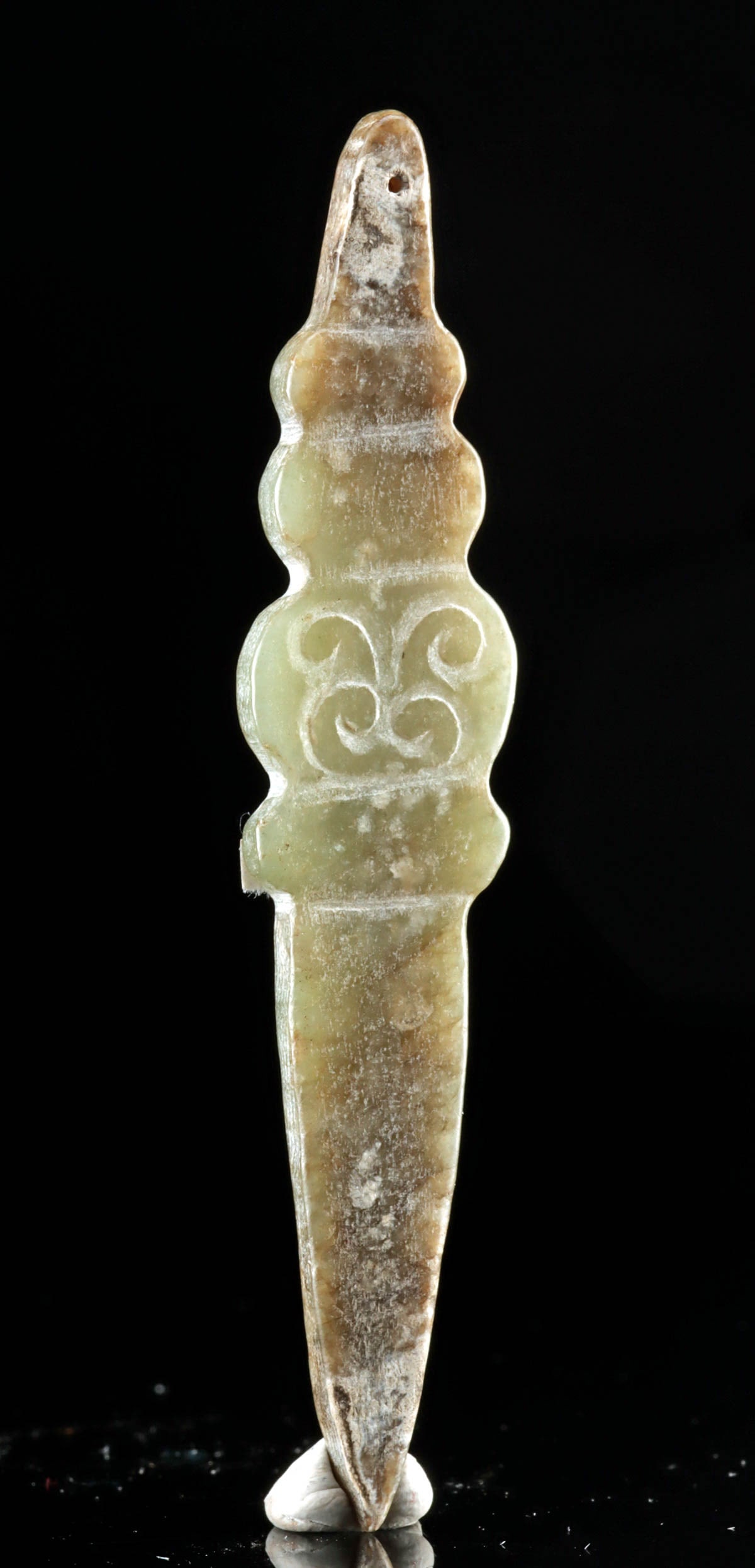 Chinese Nephrite Jade Dagger Carving (1 of 2)
