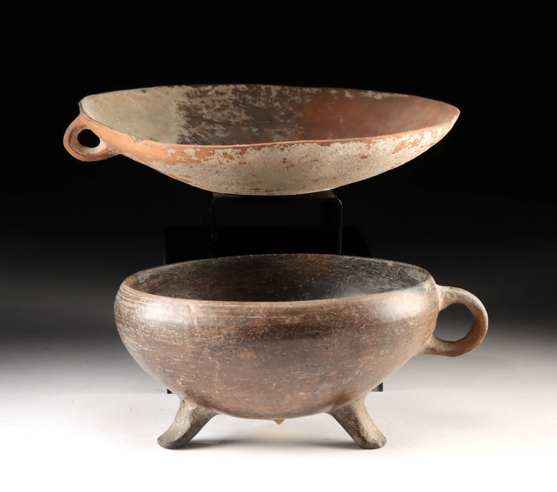 Two Amlash Pottery Vessels - Tripod Bowl & Dish (1 of 5)