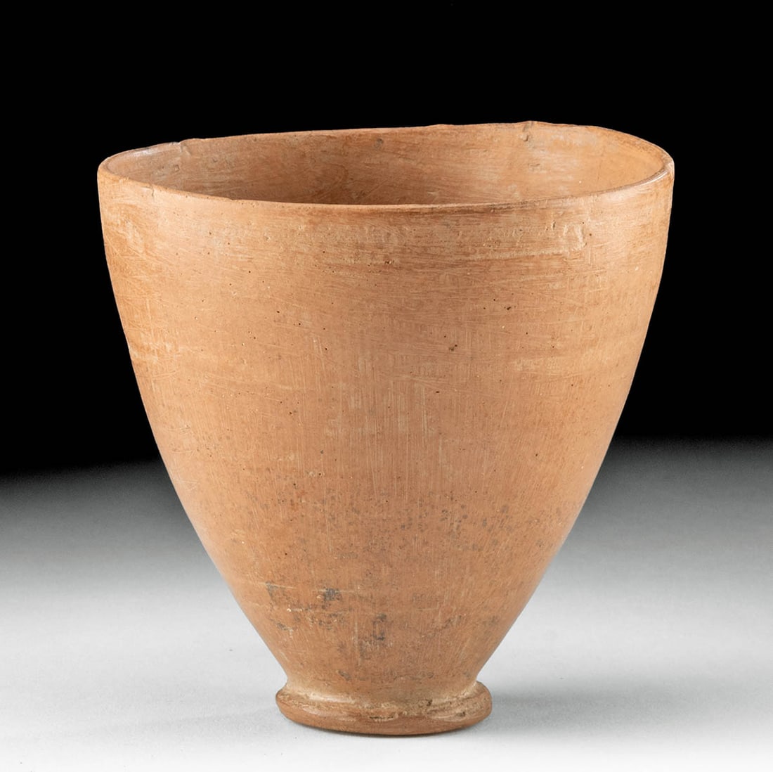 Amlash Redware Footed Drinking Vessel, Thin-Walled (1 of 4)