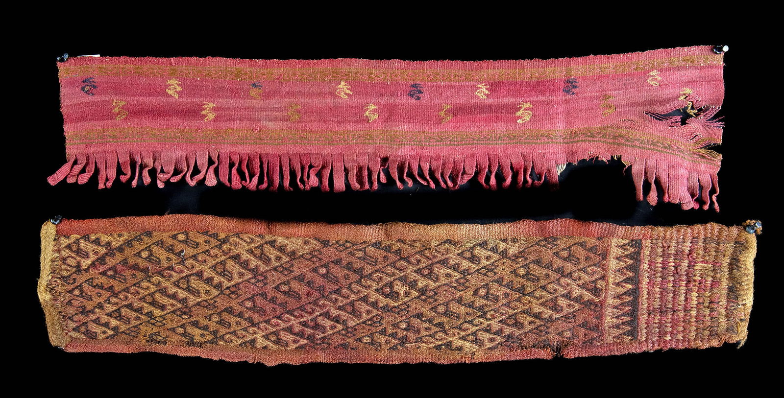 Two Chimu / Chancay Woven Wool Textile Panels (1 of 2)
