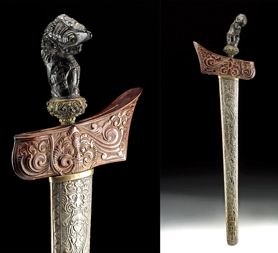 Indonesian Kris With Silver & Gold Sheath (1 of 5)